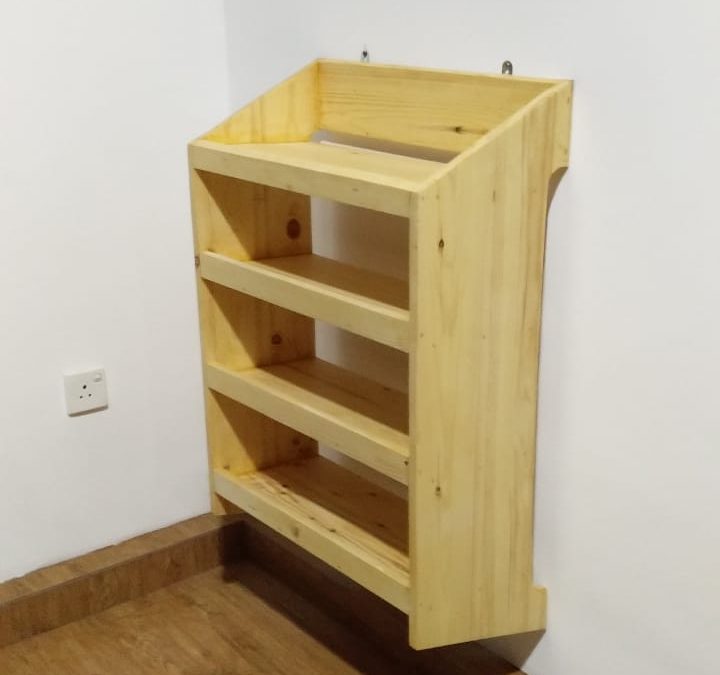 Custom made wall mounted shoe rack