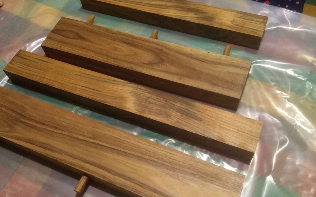 Teak Floating Shelves
