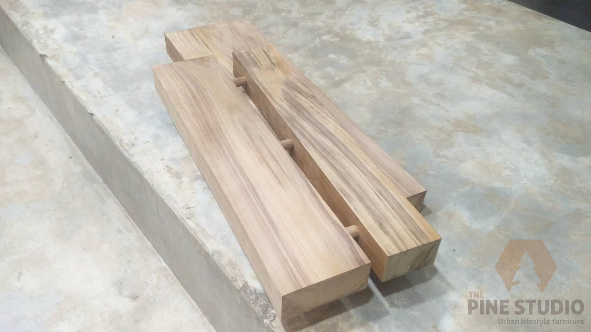 Teak Floating Shelves | The Pine Studio