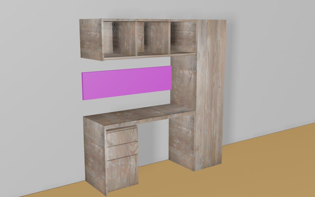 Study Table and Book Rack Design