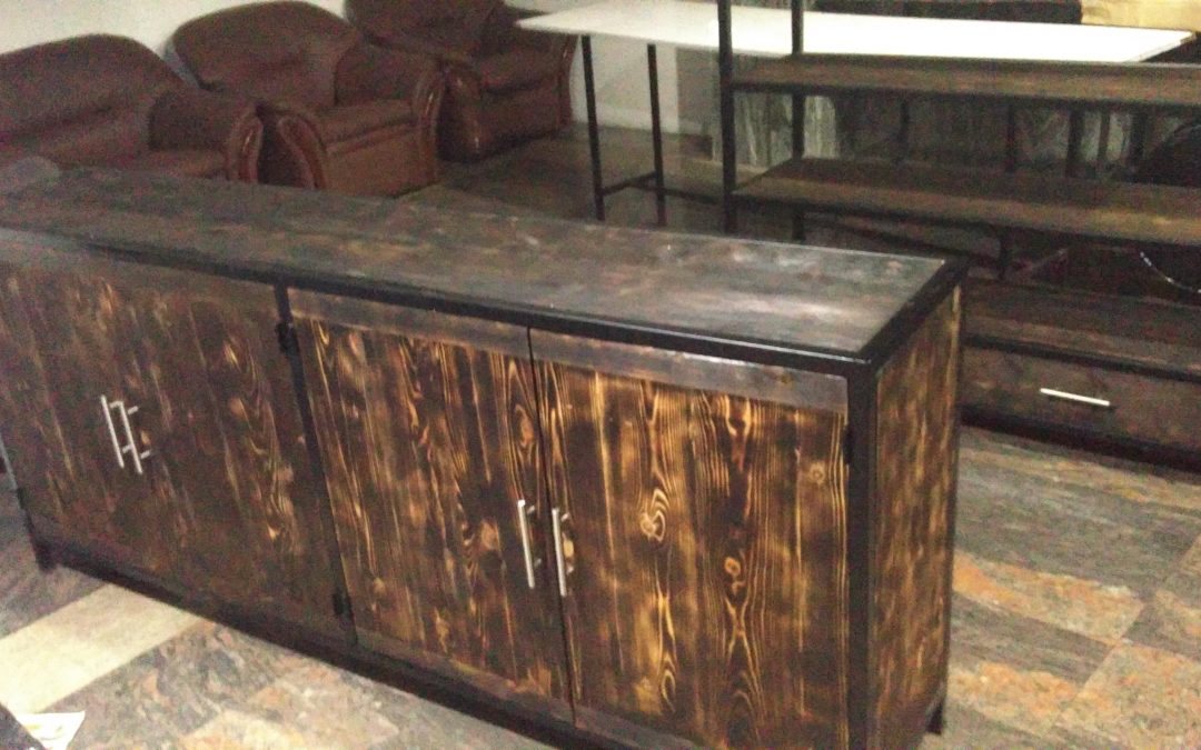 Shou Sugi Ban, Pinewood Cupboard and Racks