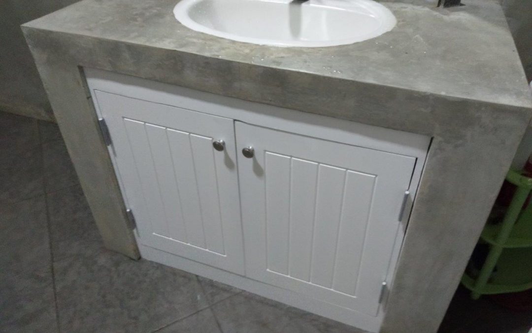 Vanity Cupboard made out of Eco Board/ WPC board white painted