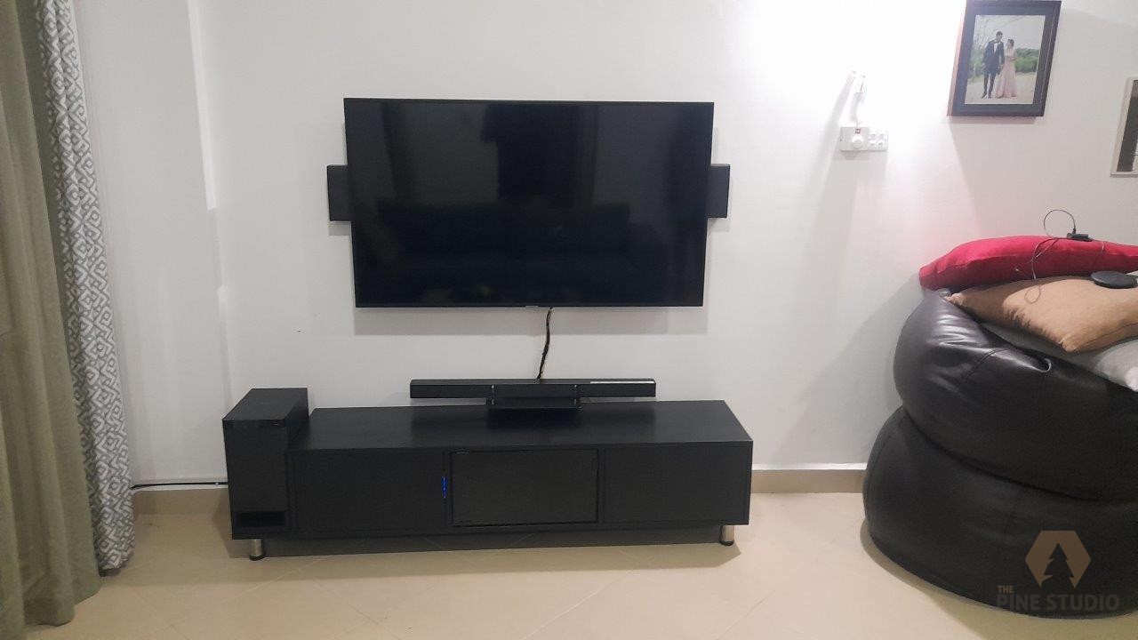 Black TV console, TV Stand, Media Console Made out of pinewood Made in Sri Lanka by the pine studio hokandara sri lanka (5)